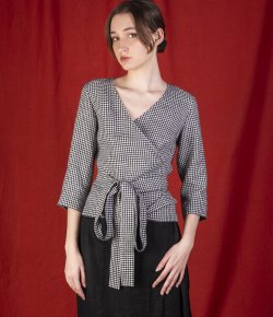 Zavinovací top Barcelona s 3/4 rukávmi