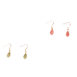 Aretes Lagrimas Salmon Oliva