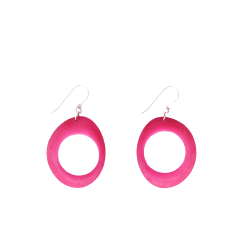 Aretes Mate Aros Rosados