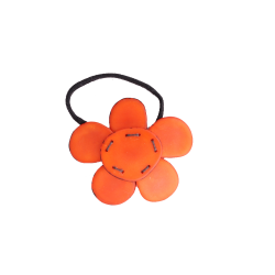 Gumička do vlasov/detský náramok kvietok oranžový