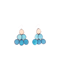 Aretes Triangle BlancoAzul