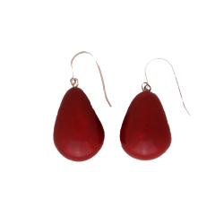 Aretes Lagrimas Grande Rojo