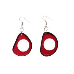 Aretes Aros Rojo2