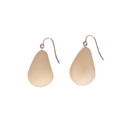 Aretes Lagrimas Grande Blanco