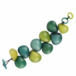 Pulsera MediaTagua Verde Mix