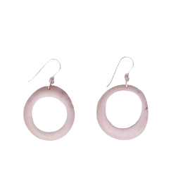 Aretes Aros Matne Gris