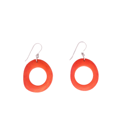 Aretes Aros Matne Naranja